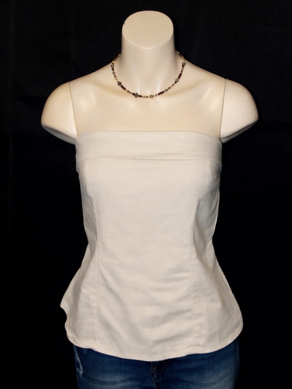 wild fable Cream Strapless Tube Top